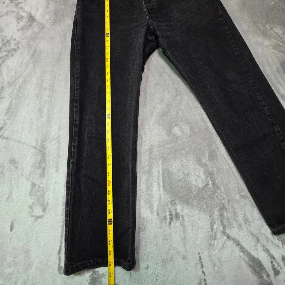 Levis 505 Regular Fit Mens Black Denim Jeans 34x30 Straight Leg Cotton 1194